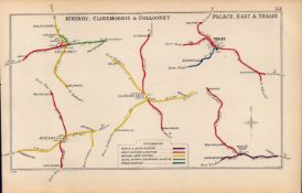 Athenry Claremorris Tralee Ireland Antique Railway Diagram-128.