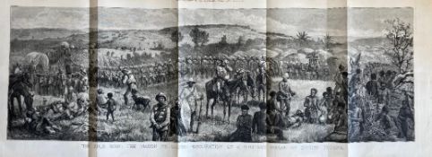 Zulu War 1879 March to Ulundi Occupation By British Troops Antique Print.