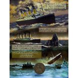 The Titanic Disaster 1912 Original Antique Penny Metal Coin Art Gift Set