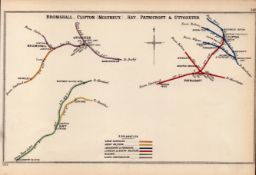 Uttoxeter, Bromshall , Hay Detailed Antique Railway Diagram-148.