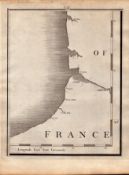 Northern France Coastline John Cary's Antique George III 1794 Map-9.