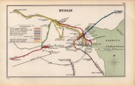 Dublin Ireland Liffey North Wall Harbour Ireland Antique Railway Diagram-121.