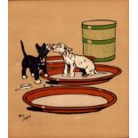 Cecil Aldin “Rough & Tumble” Scotch Terriers Antique Colour Illustration-14.