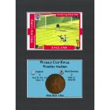 Hurst's Hat-Trick 1966 World Cup Champions Coin & Card Mounted Display.
