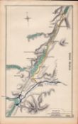 Fort Agustus Spean Bridge Fort William Scotland Antique Railway Diagram-150