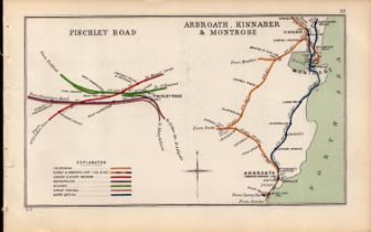 Kilburn Finchley Road West Hampstead London Antique Railway Diagram-93.