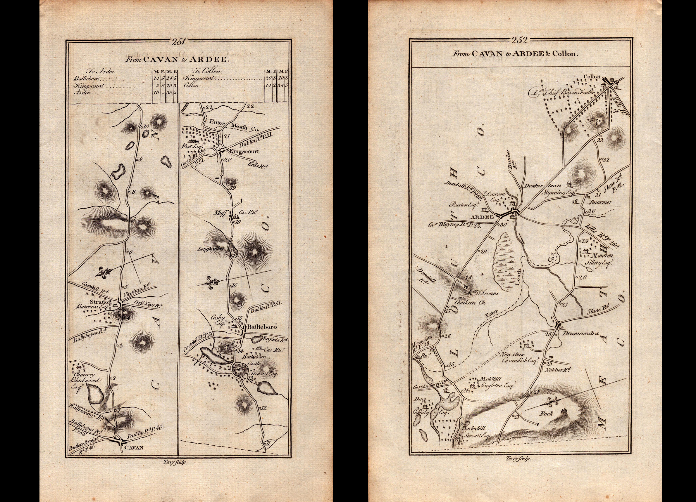 Ireland Rare Antique 1777 Map Stradone Smarmore Ardee Collon Louth.