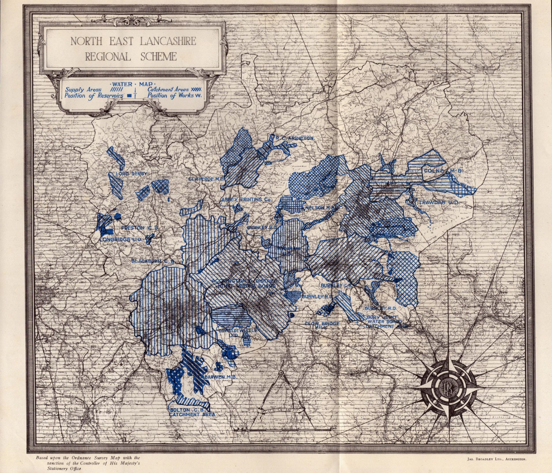 Collection of 9 North-East Lancashire 1929 Regional planning Scheme Report Maps - Image 6 of 10