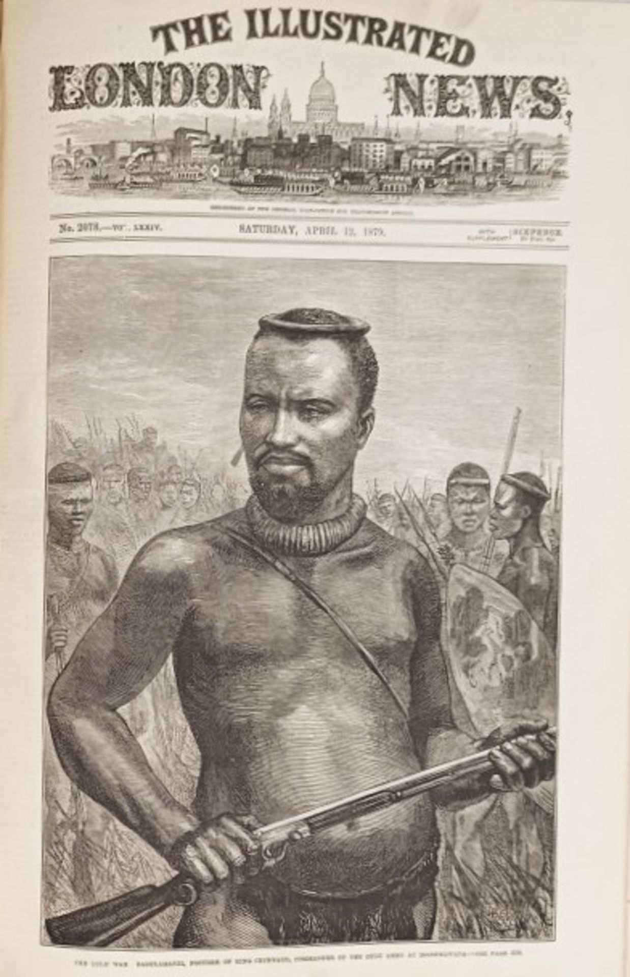 Dabulamanzi Son Of Zulu King Cetewayo 1879 Antique Woodcut Print.