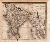 East Indies Rare 200 Years Old George VI Antique J Walker 1822 Map.