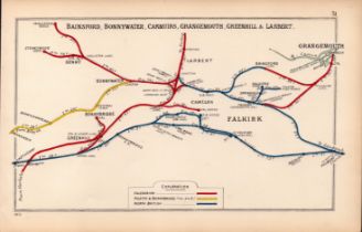 Falkirk Grangemouth Larbert Bonnybridge Scotland Antique Railway Diagram-31.
