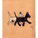 Cecil Aldin “Rough & Tumble” Scotch Terriers Antique Colour Illustration-26.