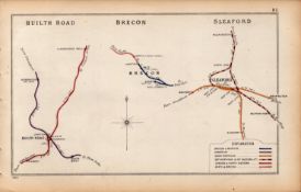 Builth Road, Brecon, Sleaford Antique Railway Junction Diagram-85.