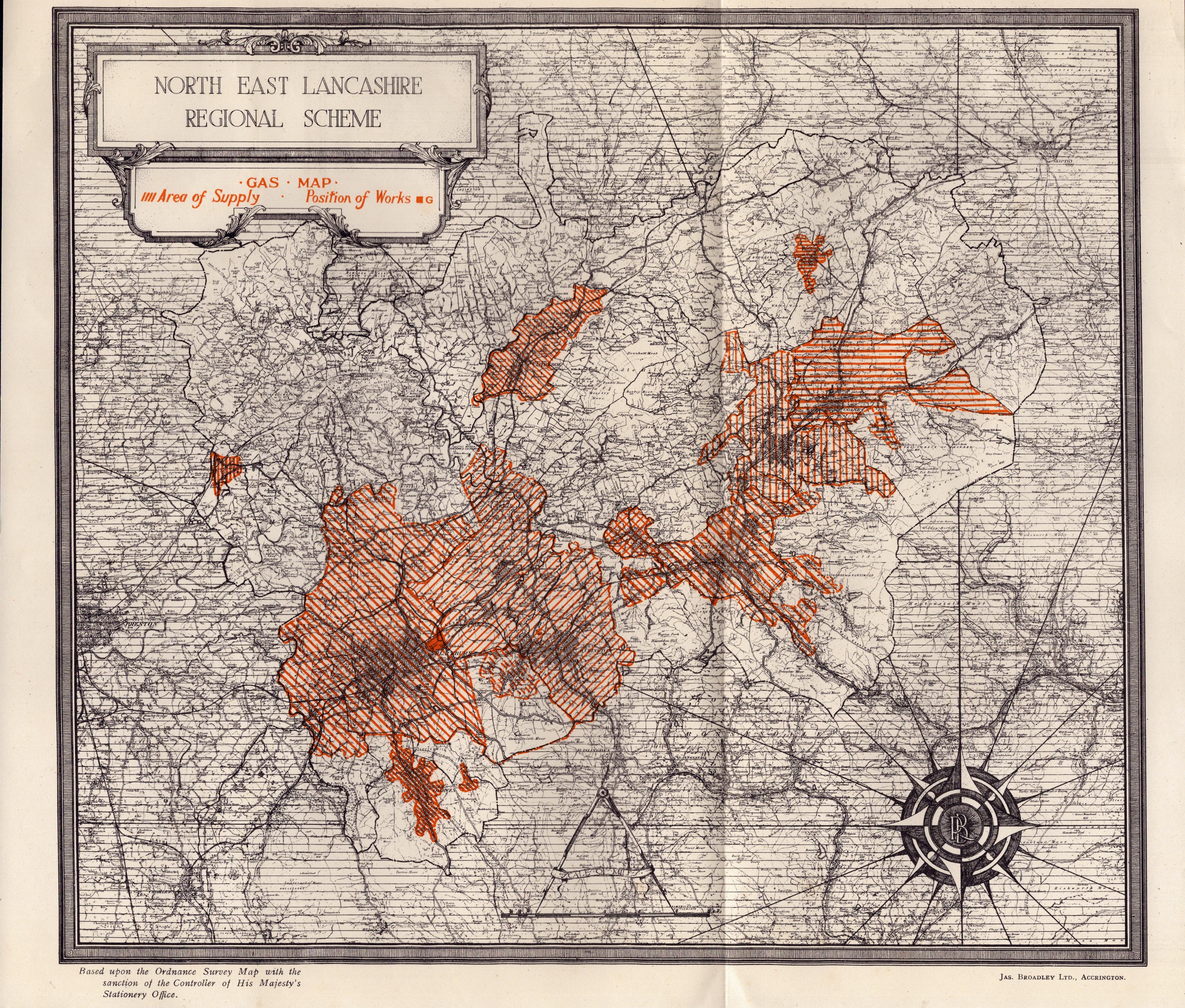 Collection of 9 North-East Lancashire 1929 Regional planning Scheme Report Maps - Image 8 of 10