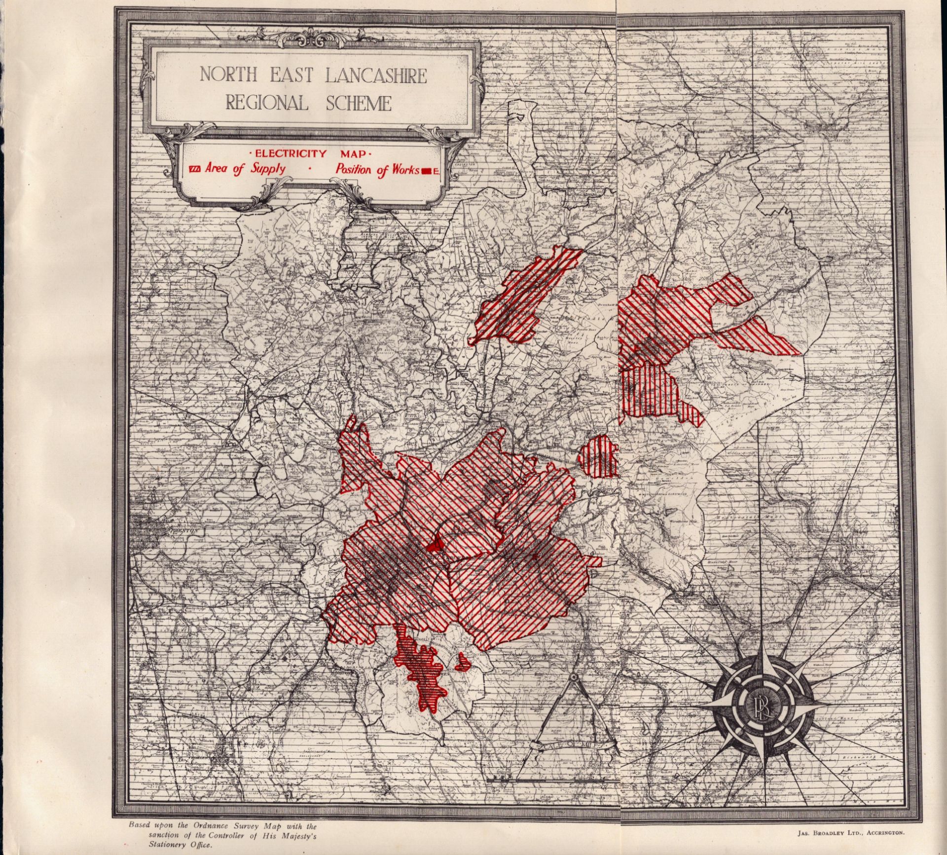 Collection of 9 North-East Lancashire 1929 Regional planning Scheme Report Maps - Image 10 of 10