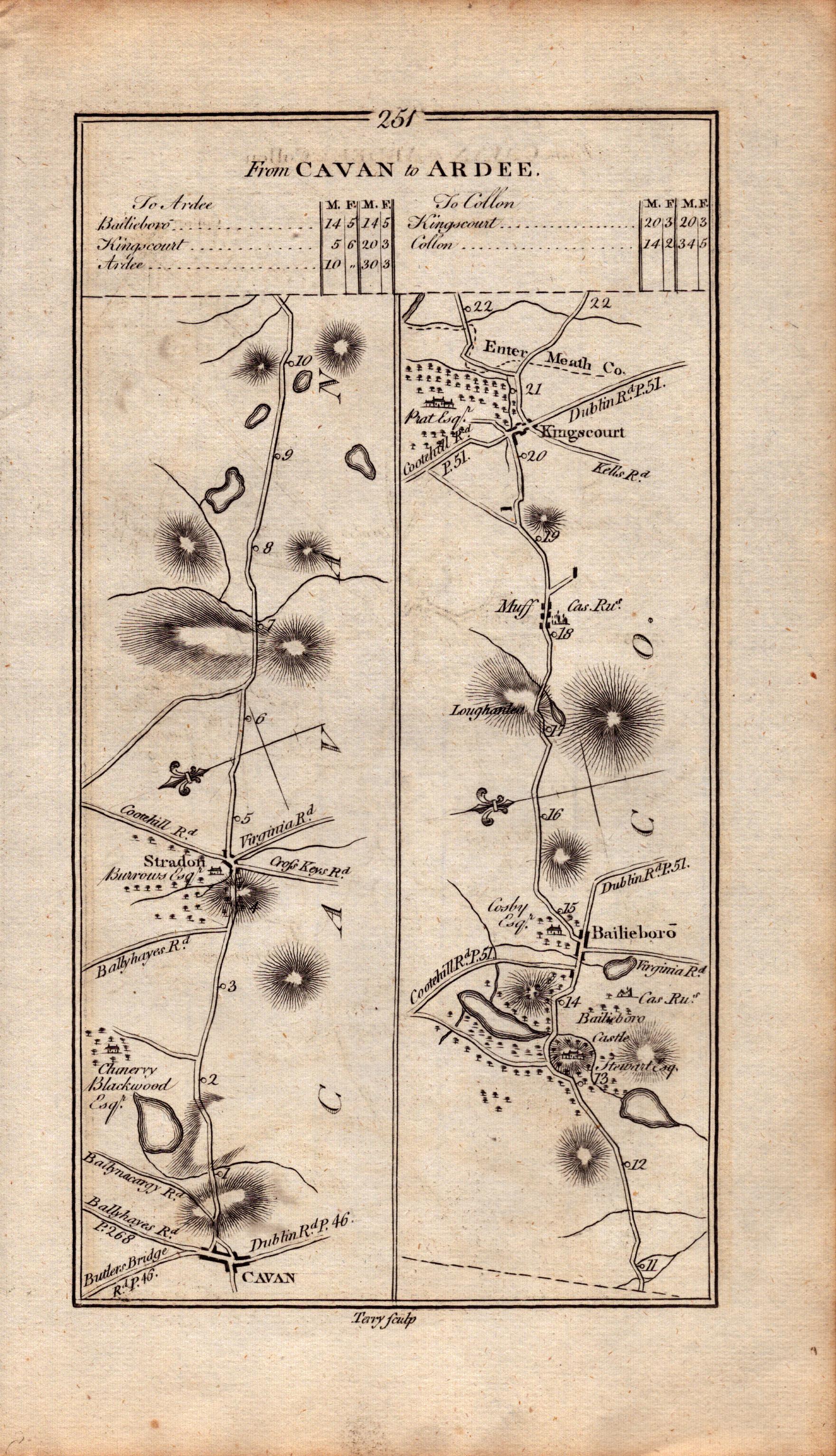 Ireland Rare Antique 1777 Map Stradone Smarmore Ardee Collon Louth. - Image 2 of 4