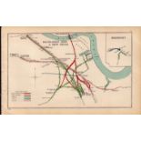 London Bridge, Bermondsey, New Cross London Antique Railway Diagram-91.