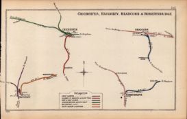 Chichester, Haughley, Robertsbridge Antique Railway Diagram-152.