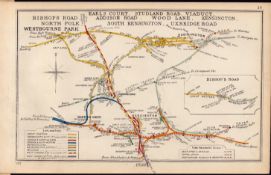 Earls Court Hammersmith Kensington London Antique Railway Diagram-39.