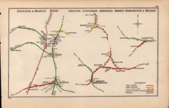 Leicester, Wigston, Drayton, Welham Antique Railway Junctions Diagram-48.