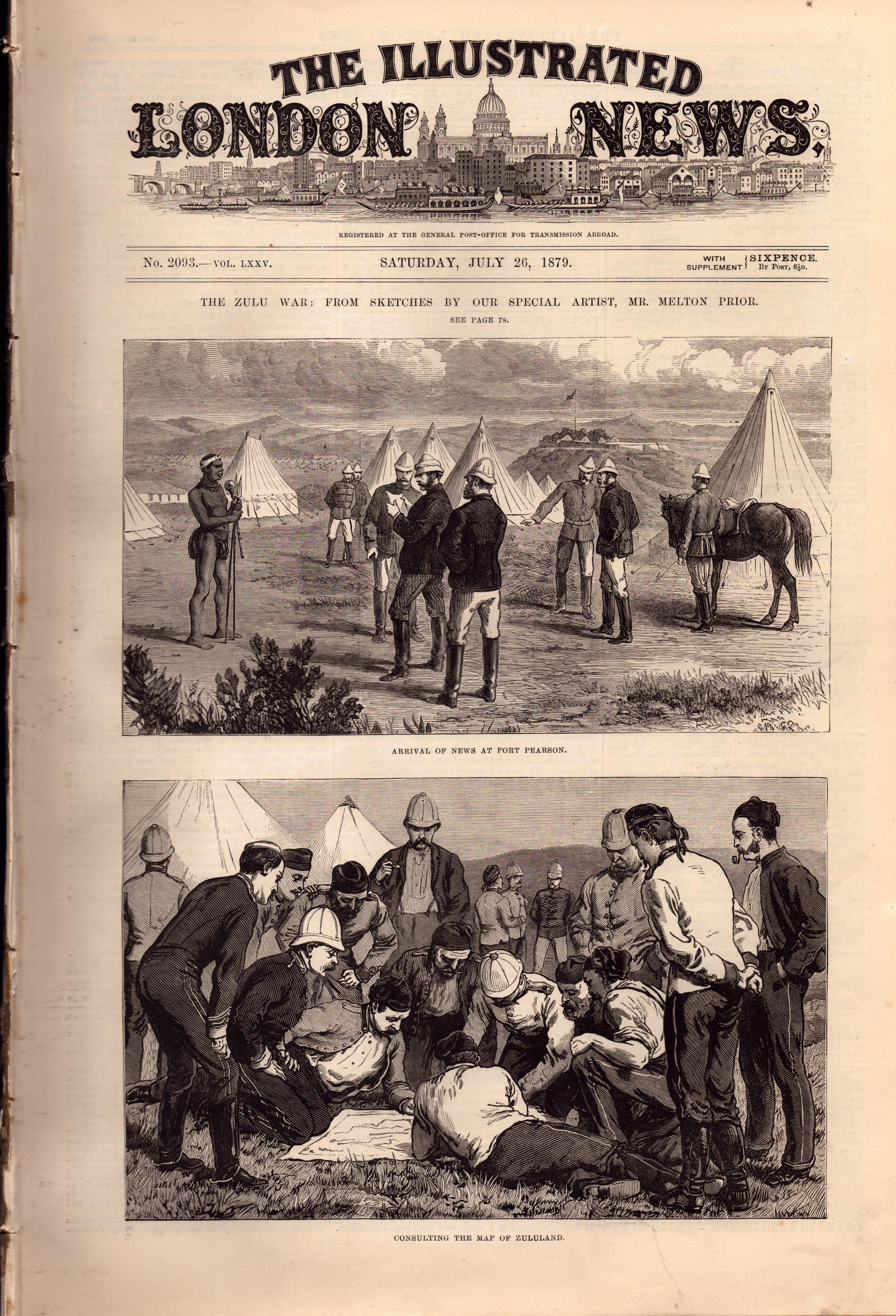 Zulu & Afghan Wars Illustrations & Reports Job lot of 10 Antique 1879 Newspapers-3. - Image 8 of 8