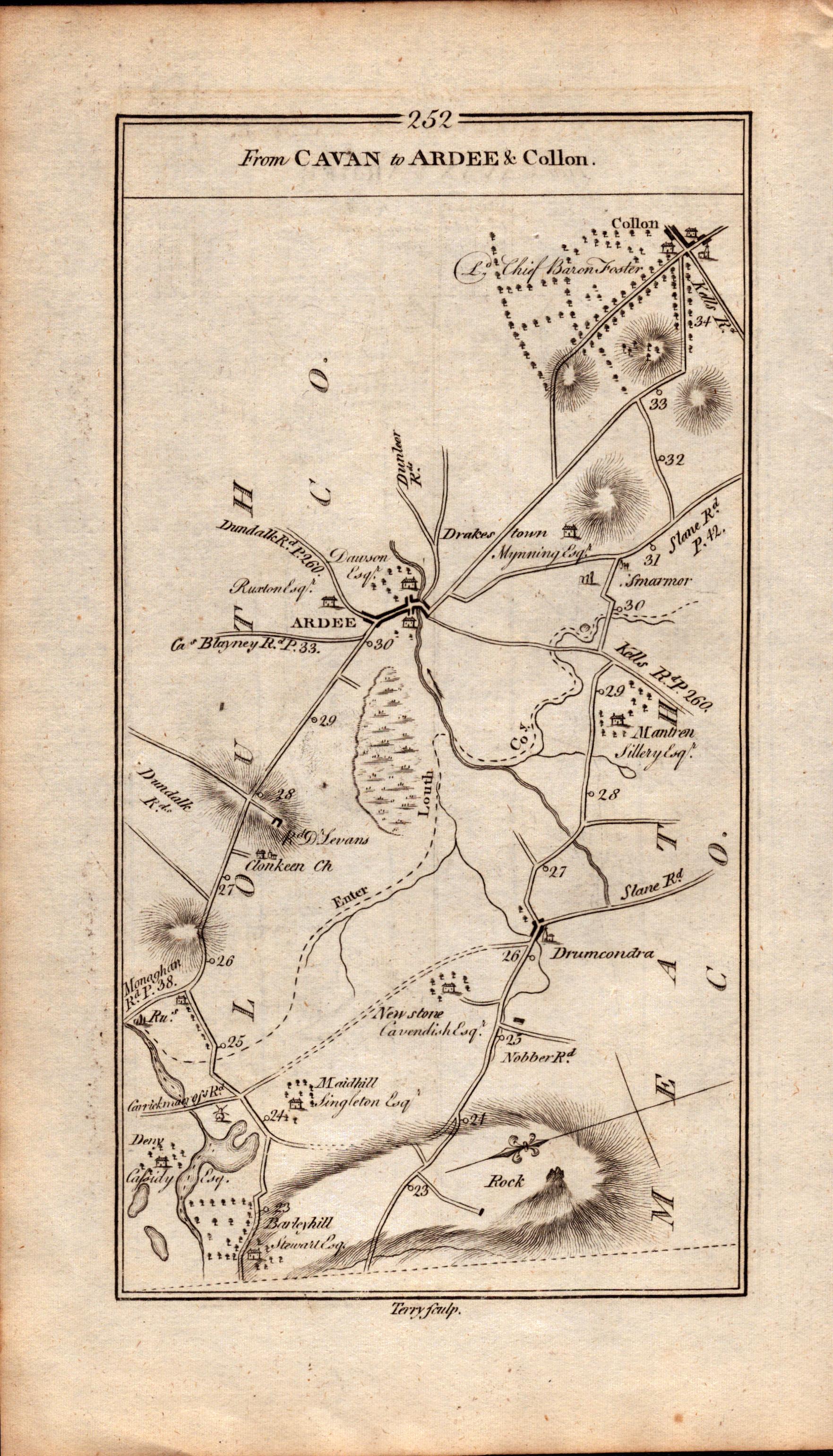 Ireland Rare Antique 1777 Map Stradone Smarmore Ardee Collon Louth. - Image 3 of 4