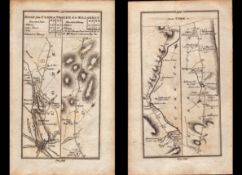 Ireland Rare Antique 1777 Map Road From Cork To Tralee & Killarney.