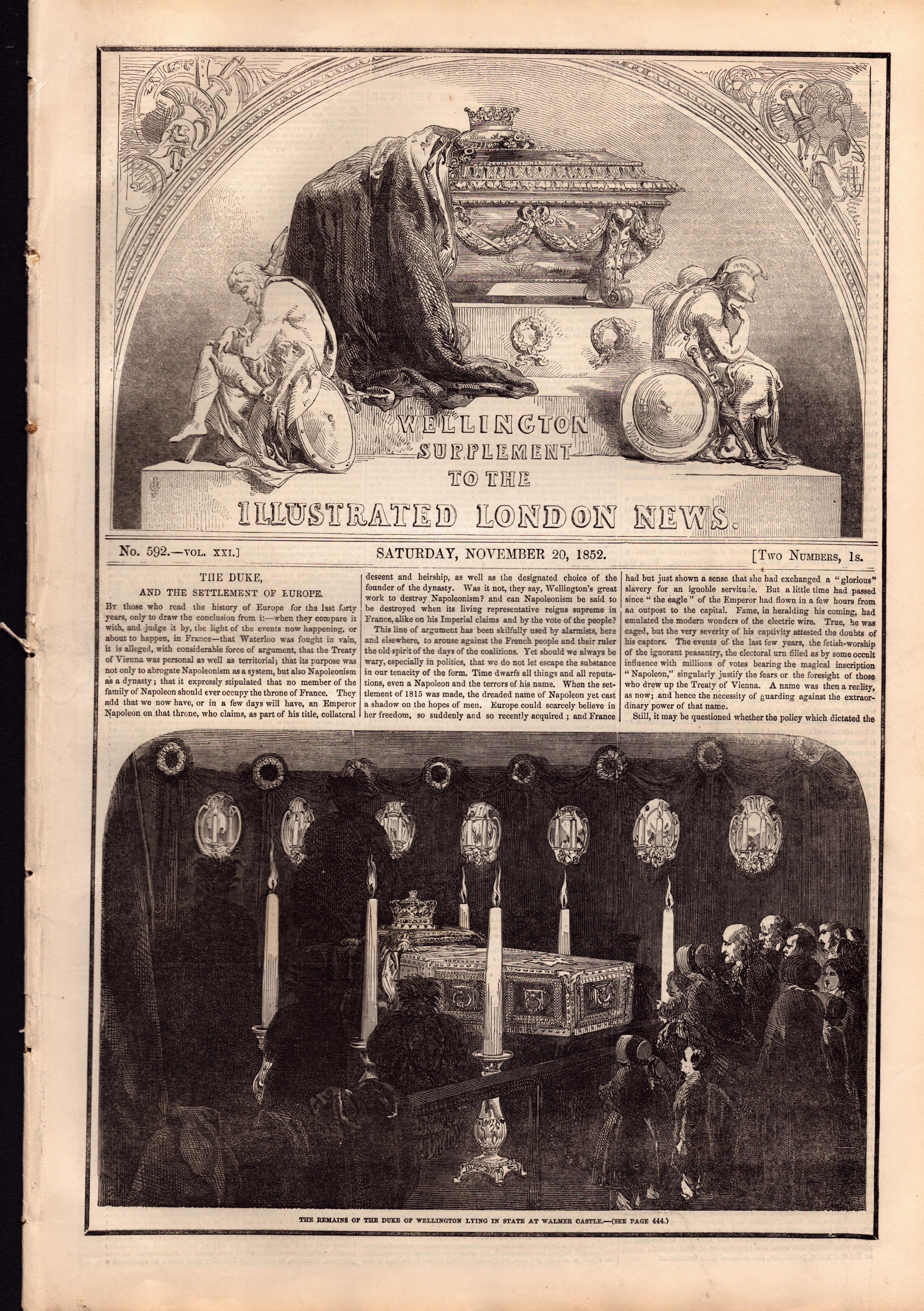 Illustrated London News 1852 Death/Funeral the Duke of Wellington 8 Antique Editions. - Image 7 of 16