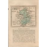 Cambridgeshire Antique c1783 F Grose Copper Coloured George III Map.