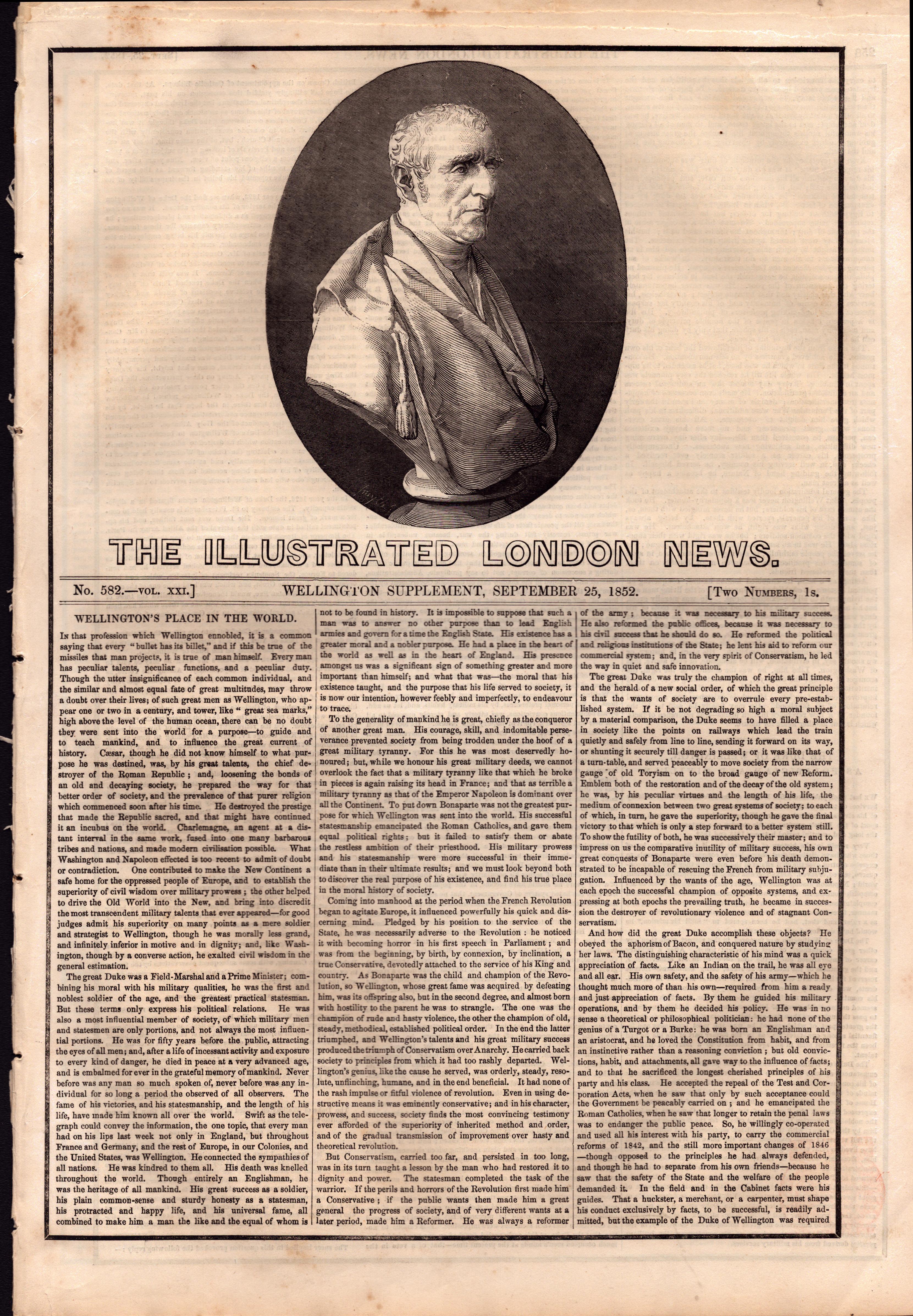 Illustrated London News 1852 Death/Funeral the Duke of Wellington 8 Antique Editions. - Image 6 of 16