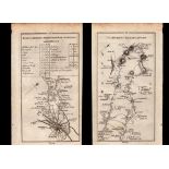 Ireland Rare Antique 1777 Map Road From Dublin To Donegal Killybegs.