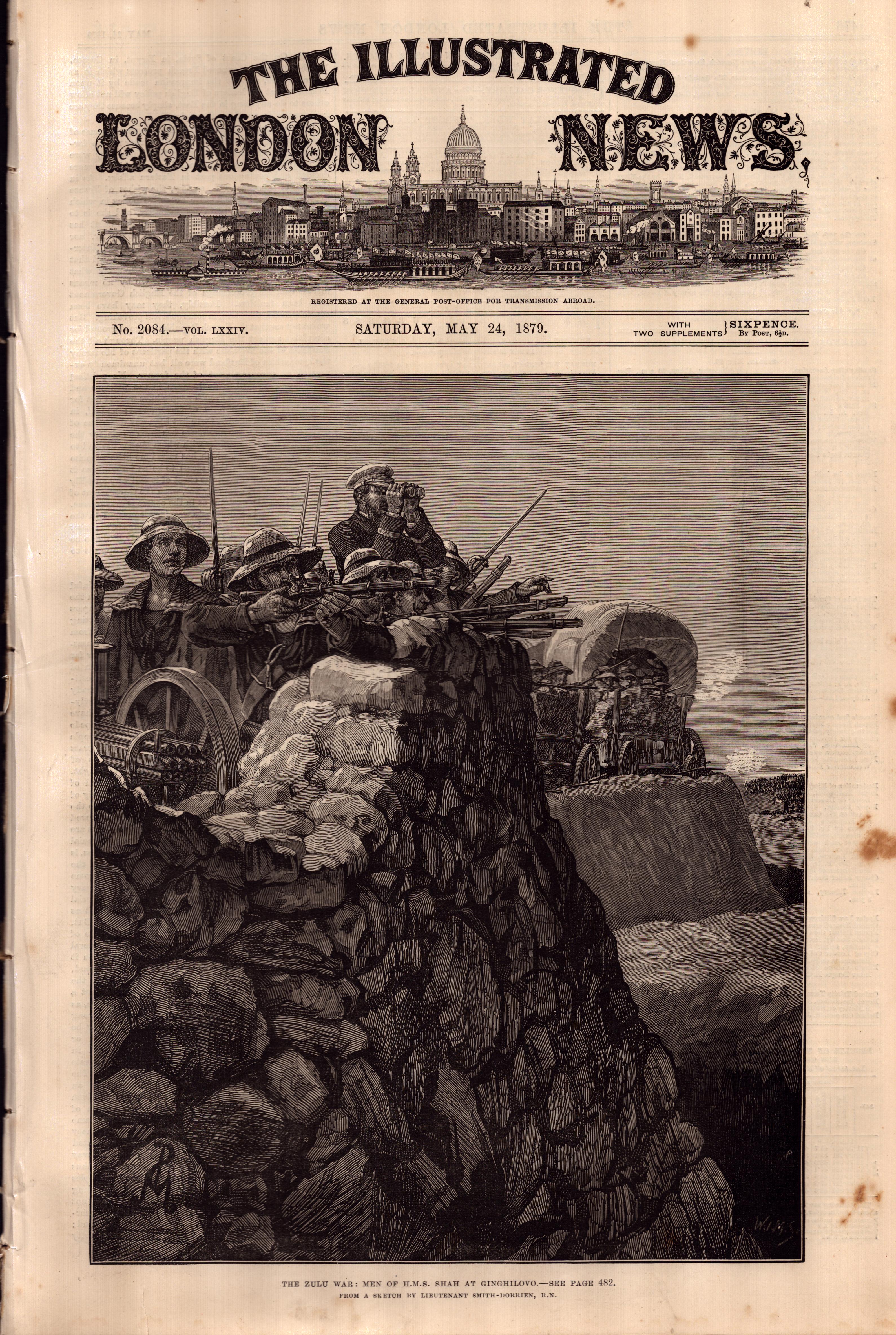 Zulu & Afghan Wars Illustrations & Reports Job lot of 8 Antique 1879 Newspapers-1. - Image 6 of 9