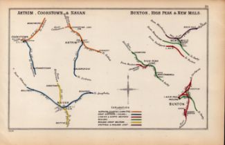 Antrim Cookstown & Navan Ireland Antique Railway Diagram-10.