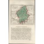 Staffordshire Antique c1783 F Grose Copper Coloured George III Map.