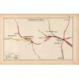 Leamington Spa & Rugby Detailed Antique Railway Diagram-66.