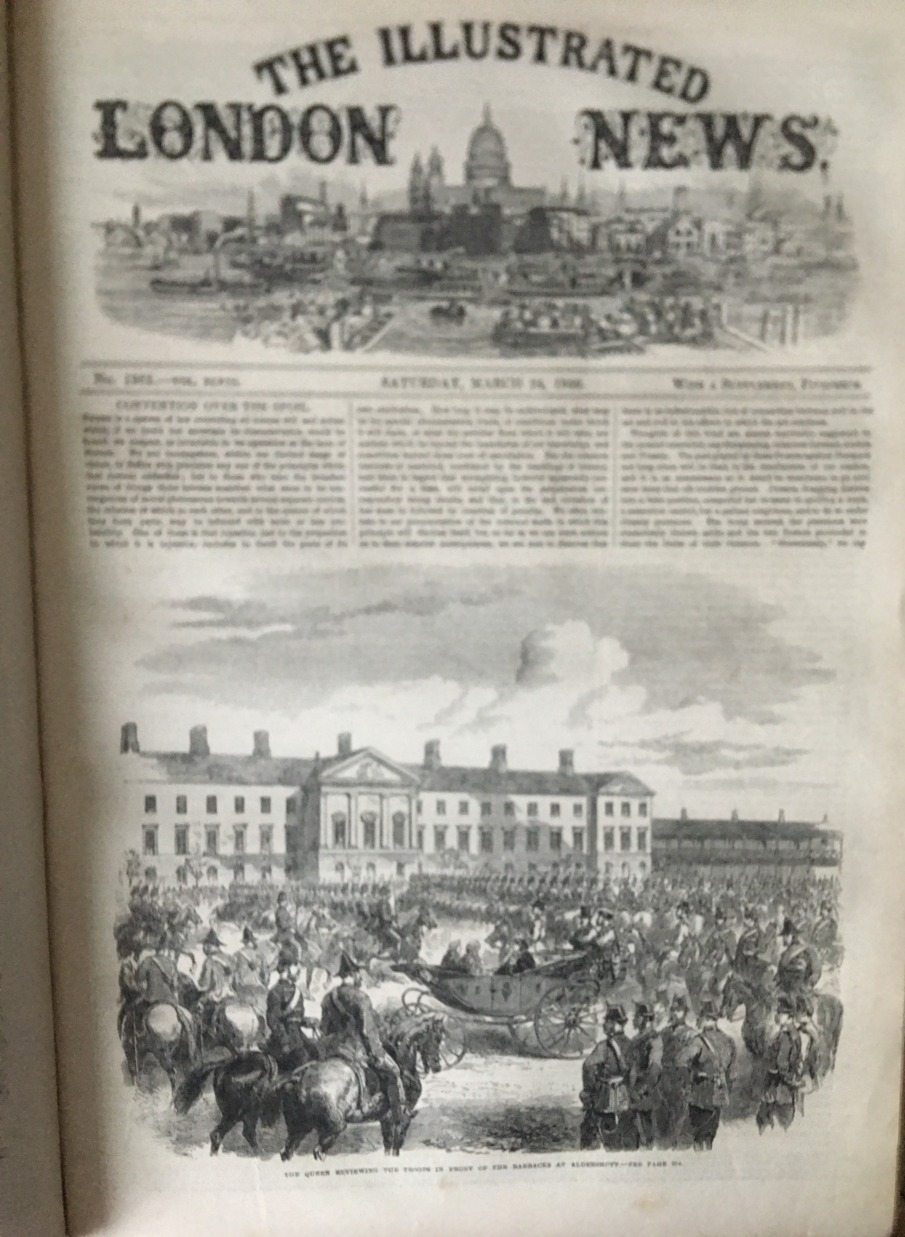 Illustrated London News Antique Bound Jan-June 1866 Over 600 Pages. - Image 3 of 16