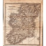 Ireland Rare 200 Years Old George VI Antique J Walker 1822 Map.