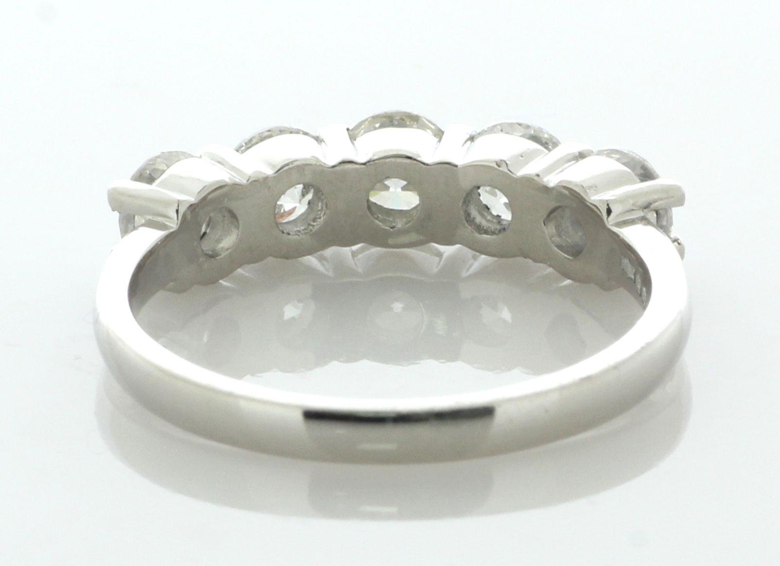 Platinum Five Stone Diamond Ring 1.52 Carats - Image 4 of 5