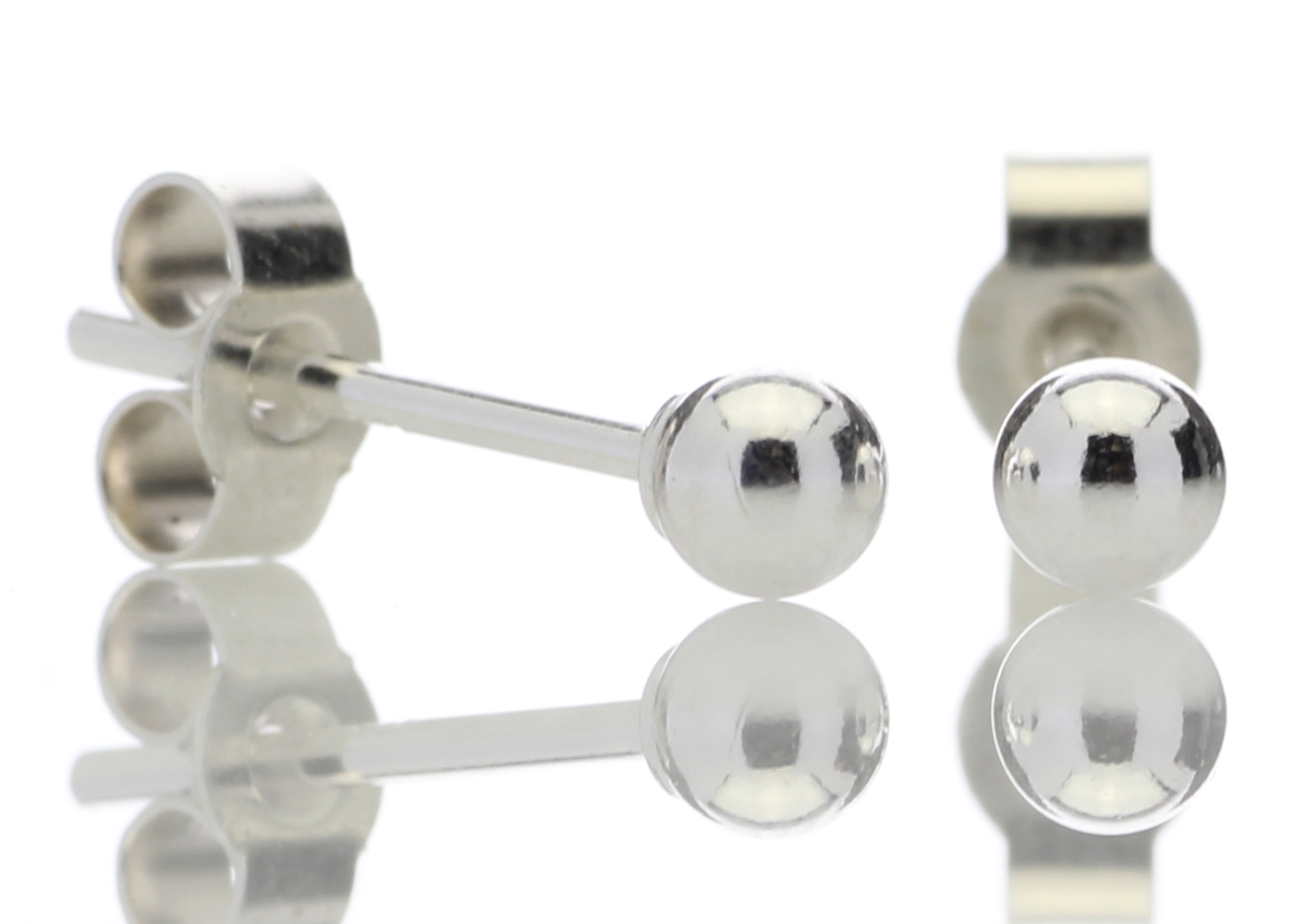 Sterling Silver Ball Stud Earring 3mm - Image 4 of 5