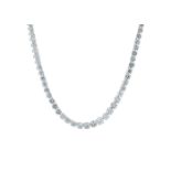 18ct 16" White Gold Tennis Diamond Collaret 10.00ct