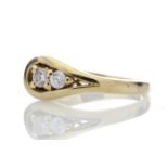 9ct Two Stone Claw Set Diamond Ring 0.18 Carats