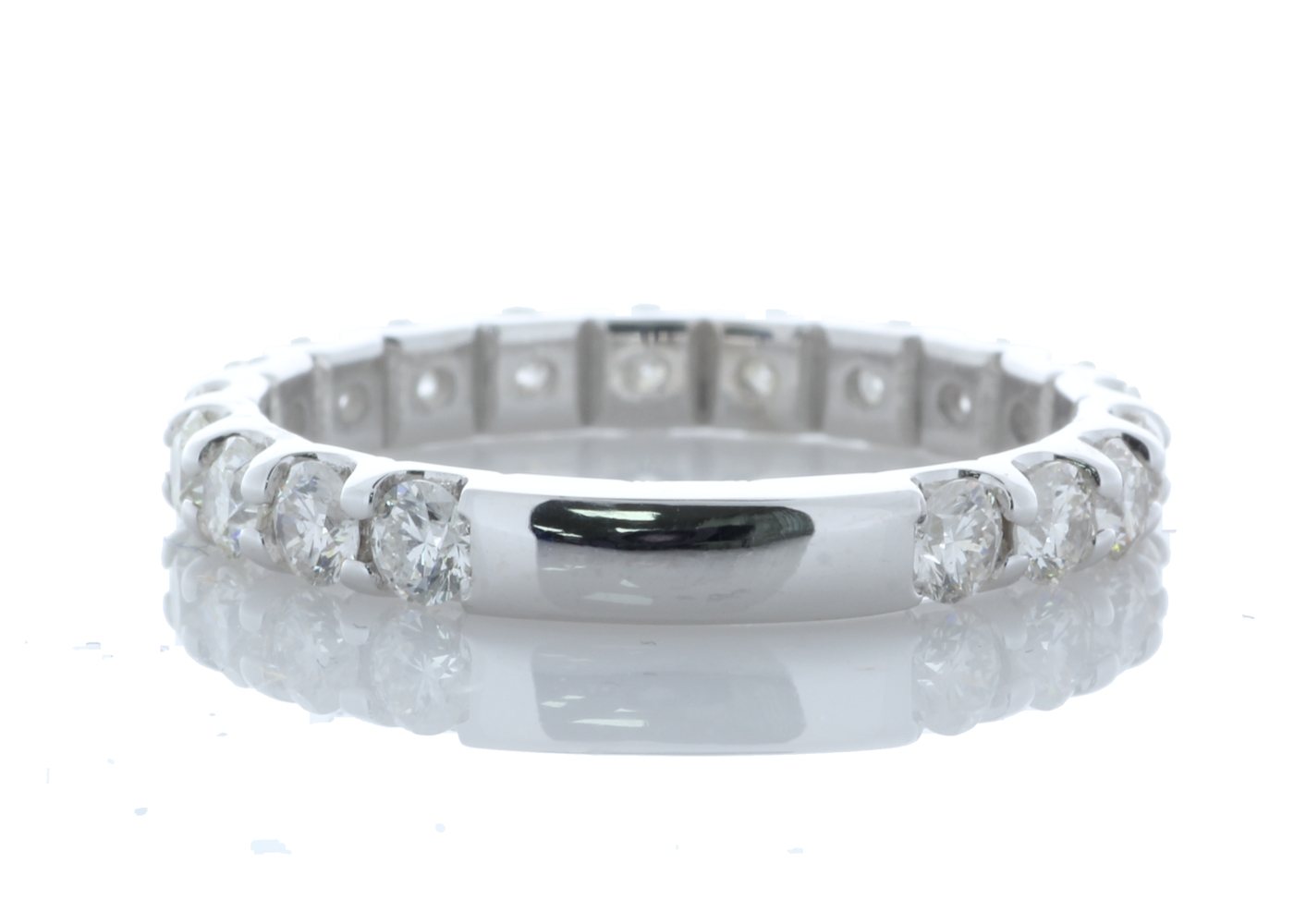 18ct White Gold Claw Set Semi Eternity Diamond Ring 1.50 Carats - Image 5 of 6
