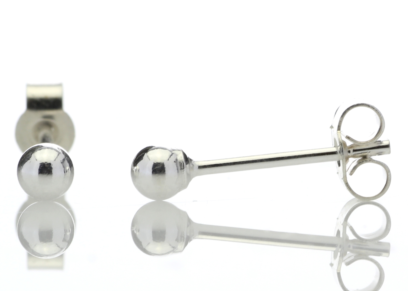 Sterling Silver Ball Stud Earring 3mm - Image 2 of 5