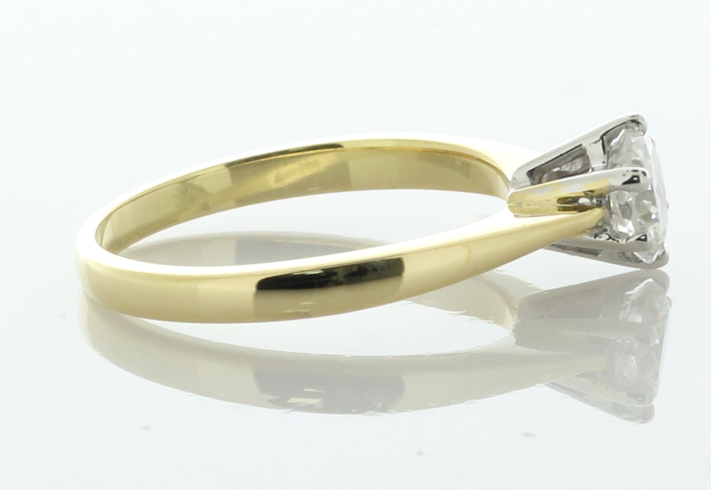 18ct Yellow Gold Single Stone Six Claw Set Diamond Ring 0.79 Carats - Image 3 of 6