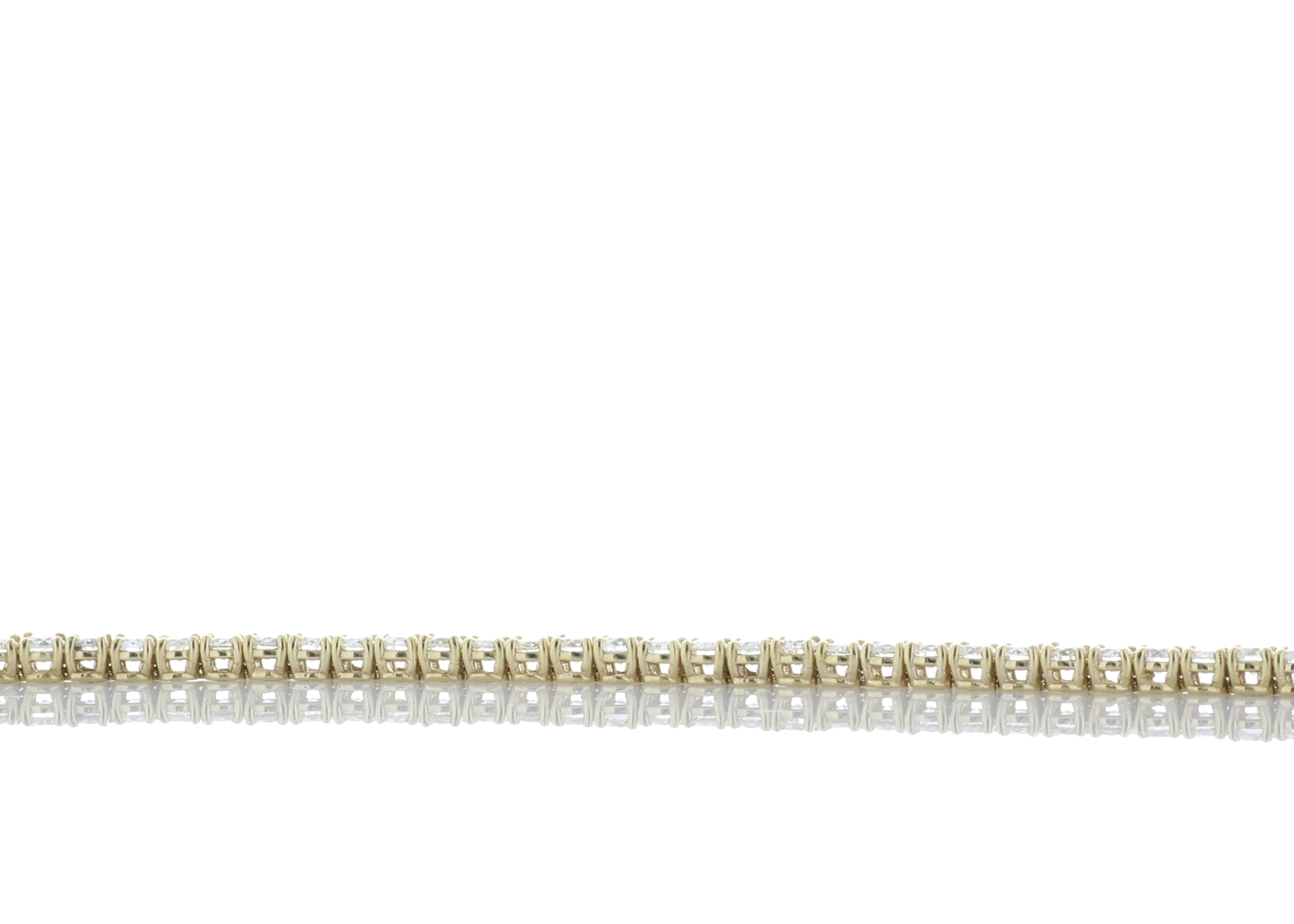 18ct Yellow Gold Tennis Diamond Bracelet 3.85 Carats - Image 4 of 5