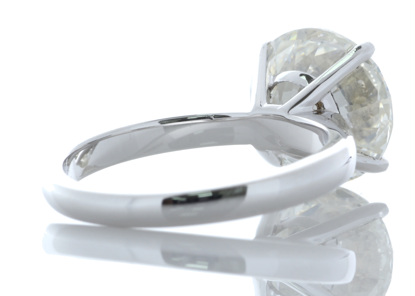 18ct White Gold Single Stone Prong Set Diamond Ring 5.07 Carats - Image 3 of 6