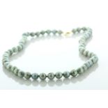 18 Inch Freshwater Cultured 7.0 - 7.5mm Pearl Necklace With Gold Plated Clasp