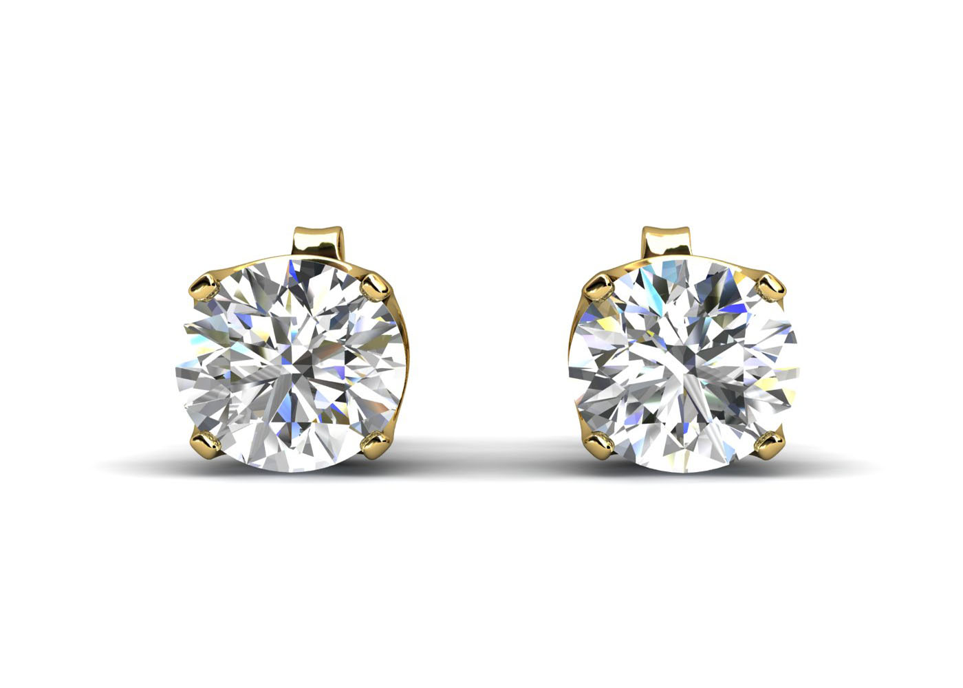 9ct Single Stone Yellow Gold Diamond Earring 0.15 Carats