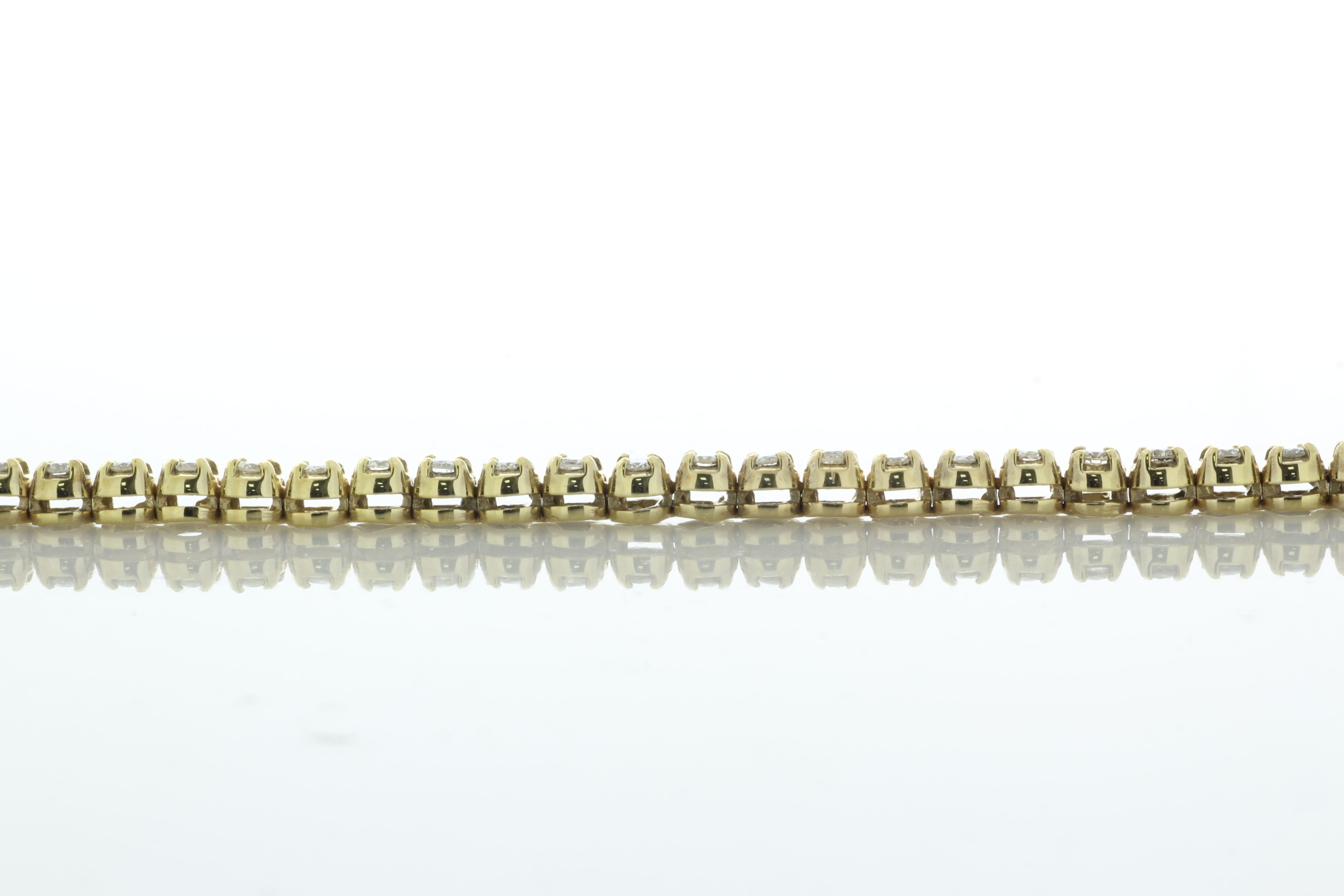18ct Yellow Gold Tennis Diamond Bracelet 1.86 Carats - Image 3 of 5