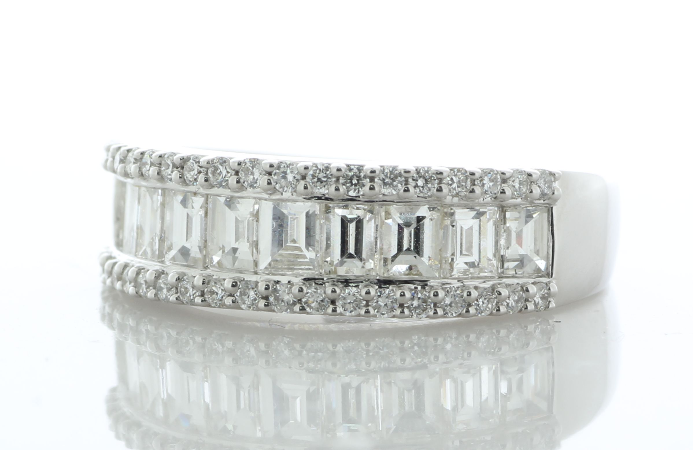 18ct White Gold Channel Set Semi Eternity Diamond Ring 1.37 Carats - Image 2 of 5